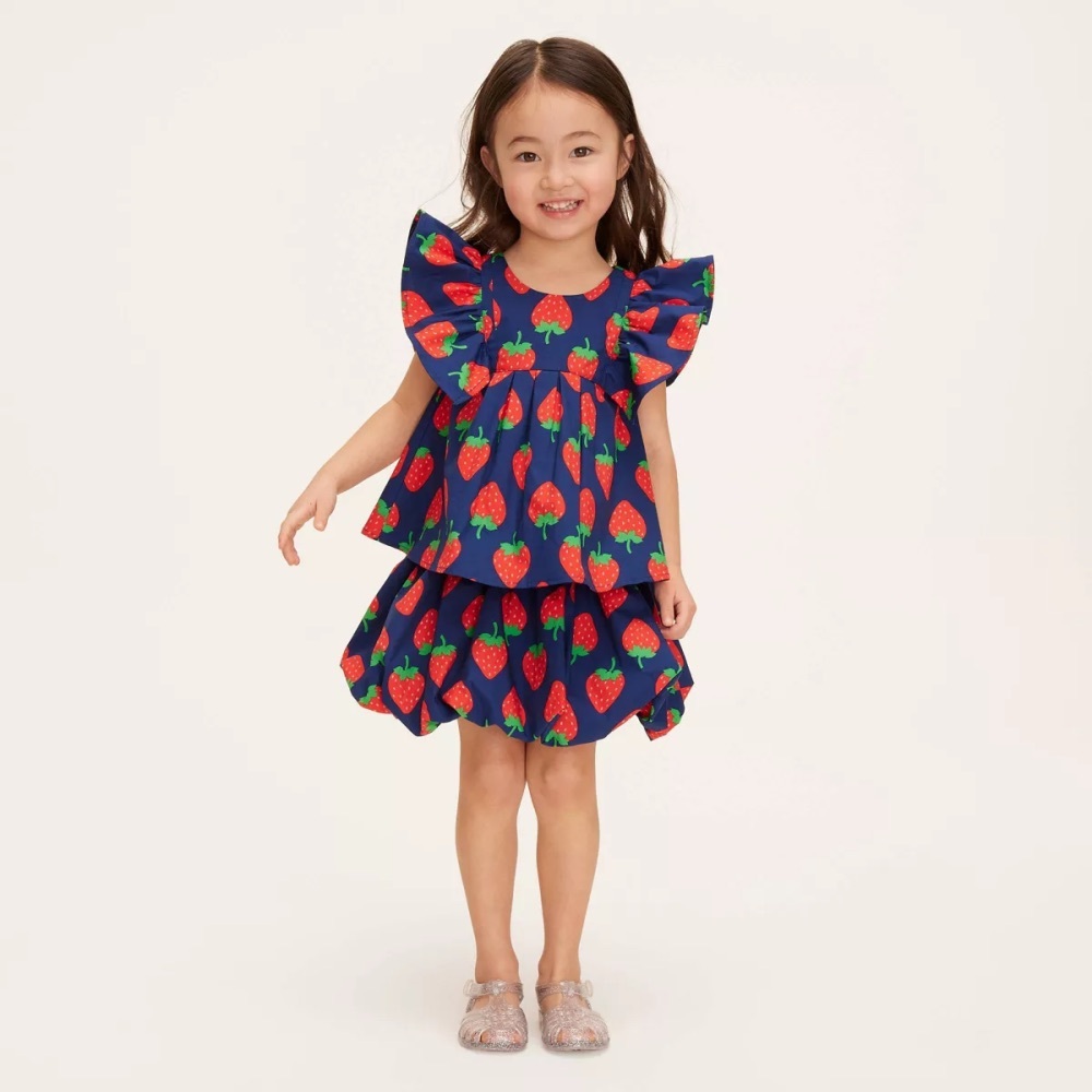 Kate Spade x Target Strawberry Print Flutter Sleeve Top & Bubble Skort Set 18m